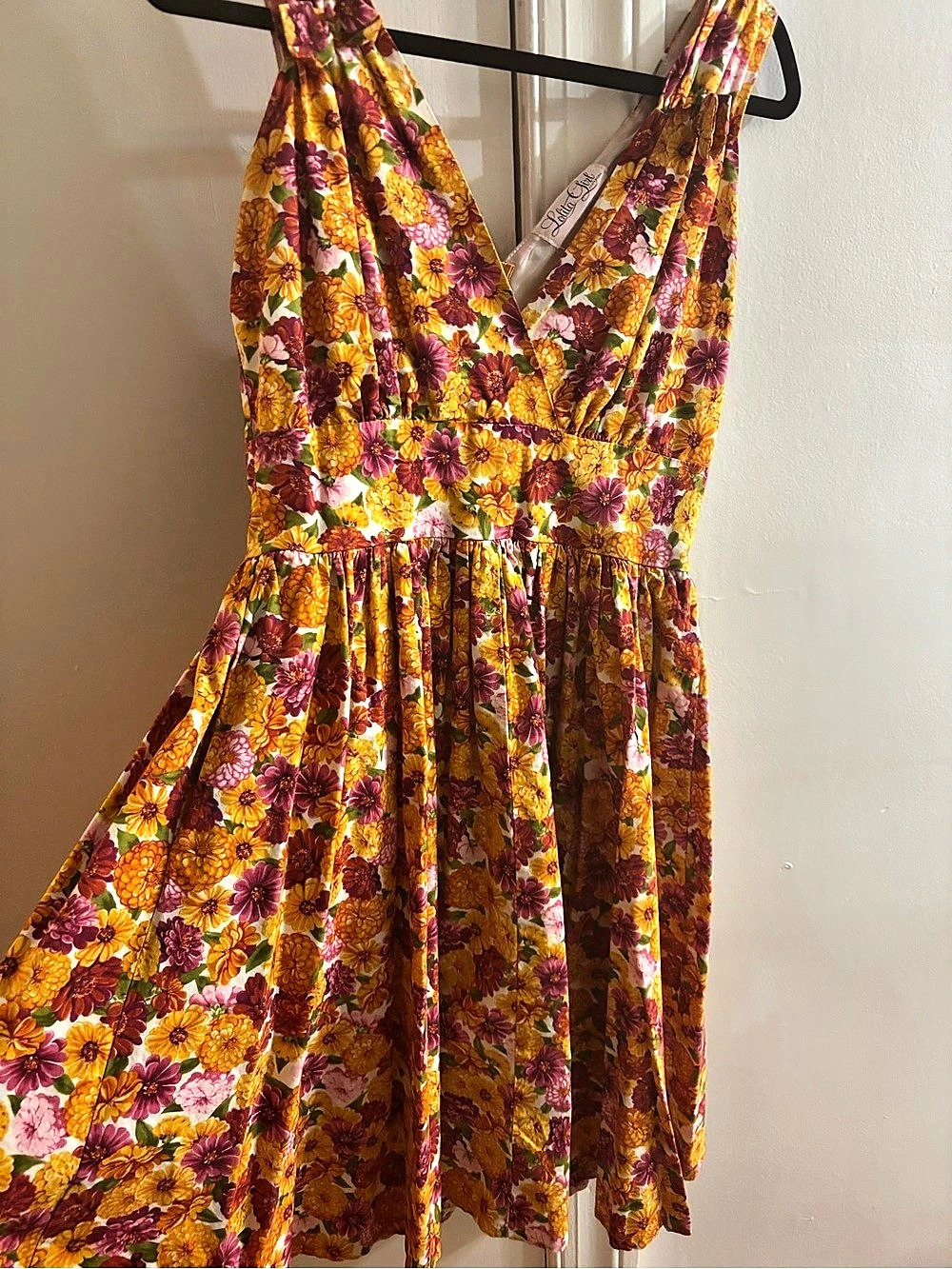 Style & Co. Floral Mini Dress in Orange & Purple Size Medium